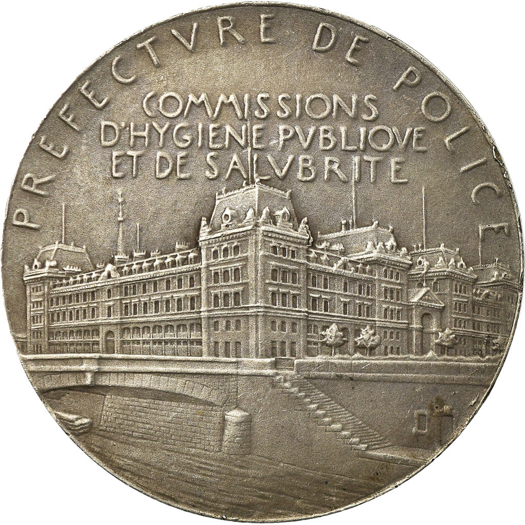 France, Medal, Préfecture de Police, Commissions d'Hygiène Publique, Roty