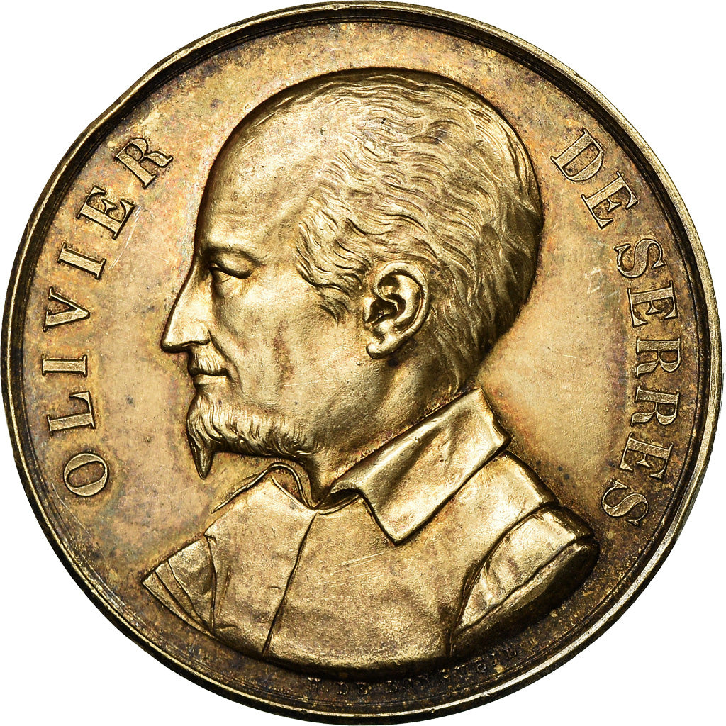 France, Medal, Agriculture de Beauvais, Olivier de Serres, De Longueil, MS(63)