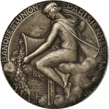 France, Medal, Art Déco, Banque de l'Union Parisienne, Bazor, AU(55-58), Silver