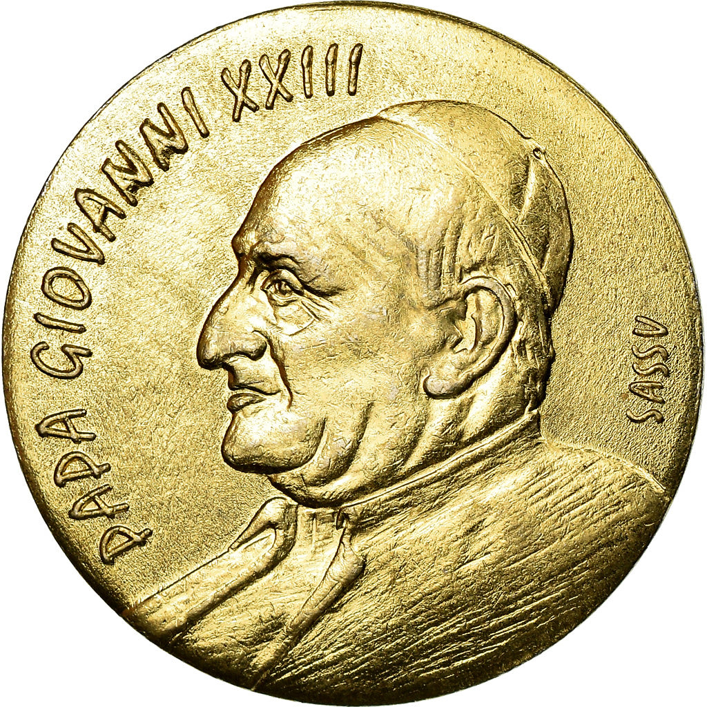Vatican, Medal, Le Pape Jean XXIII, 2000, AU(55-58), Copper-Nickel Gilt