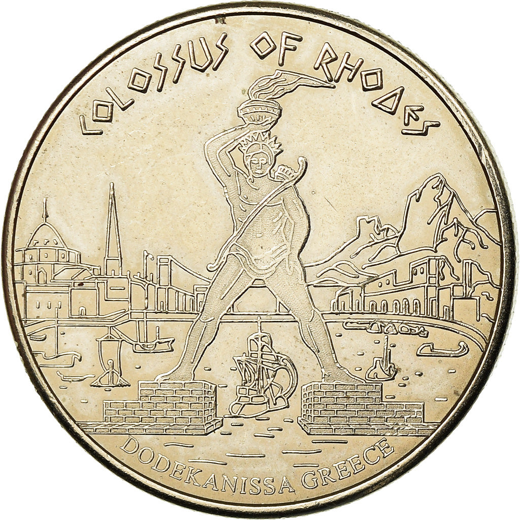 Greece, Token, Colossus of Rhodes, AU(55-58), Cupro-nickel