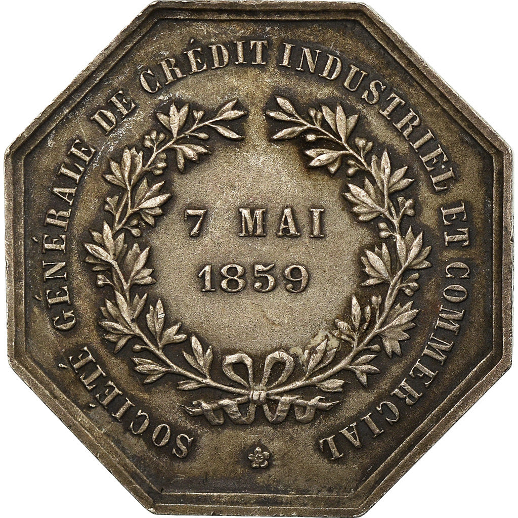 France, Jeton, Société Générale de crédit industriel et commercial, 1859