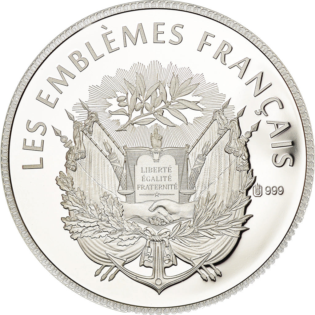 France, Medal, Les Emblèmes Français, La Marianne, MS(65-70), Silver