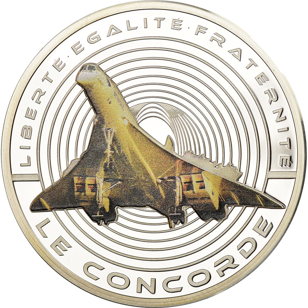 France, Médaille, Les Fleurons Français, Le Concorde, FDC, Argent