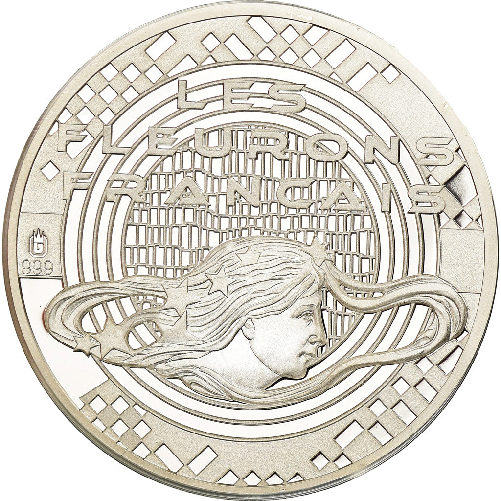 France, Médaille, Les Fleurons Français, Le Concorde, FDC, Argent