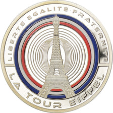 France, Medal, Les Fleurons Français, La Tour Eiffel, MS(65-70), Silver