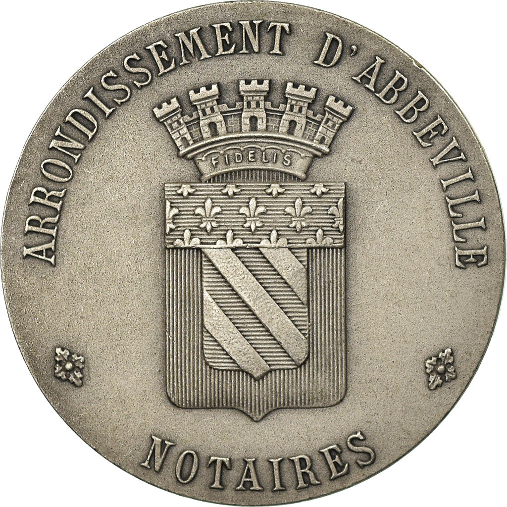 Francia, Token, Notaires de l'Arrondissement d'Abbeville, 1910, Faure, SPL