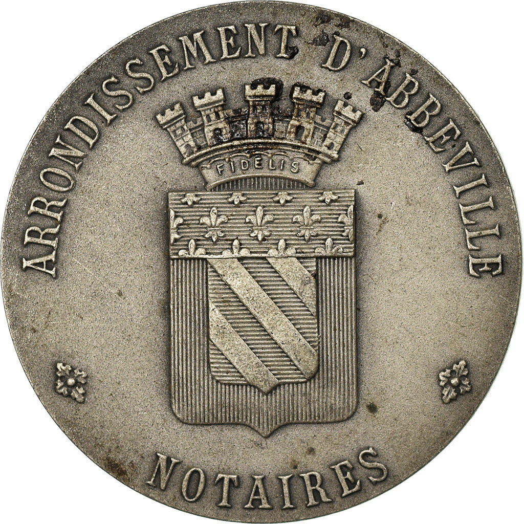France, Jeton, Notaires de l'Arrondissement d'Abbeville, 1910, Faure, SUP
