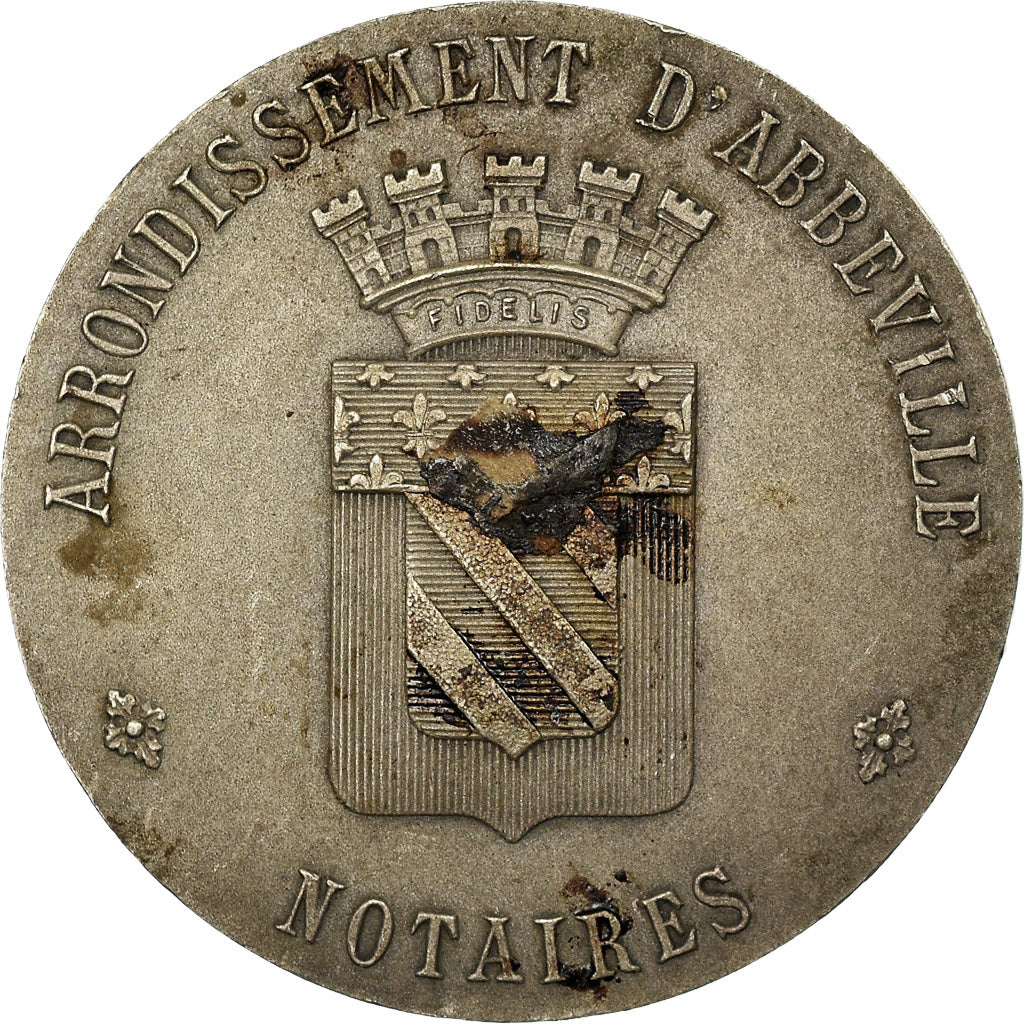 Frankrijk, Token, Notaires de l'Arrondissement d'Abbeville, 1910, Faure, ZF+