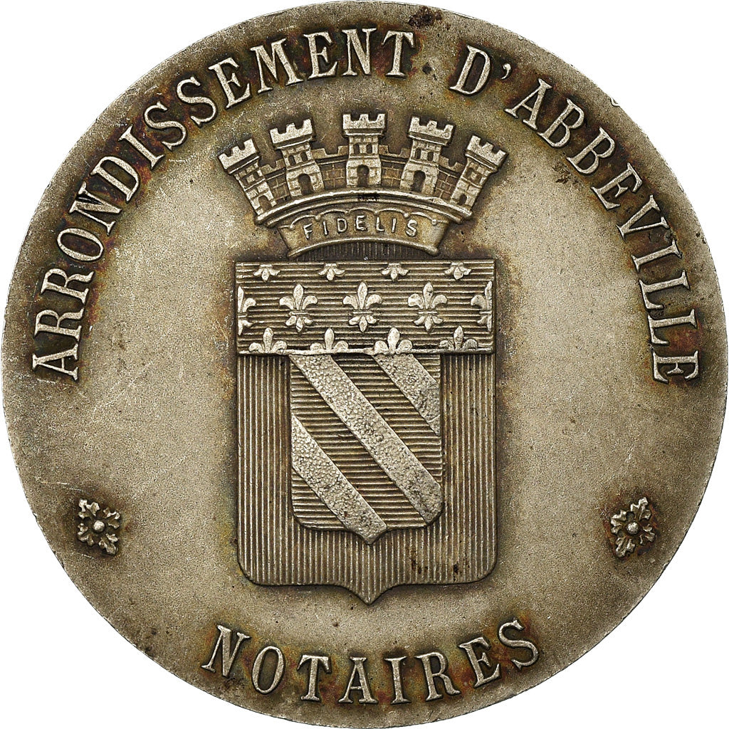 France, Token, Notaires de l'Arrondissement d'Abbeville, 1910, Faure, MS(60-62)