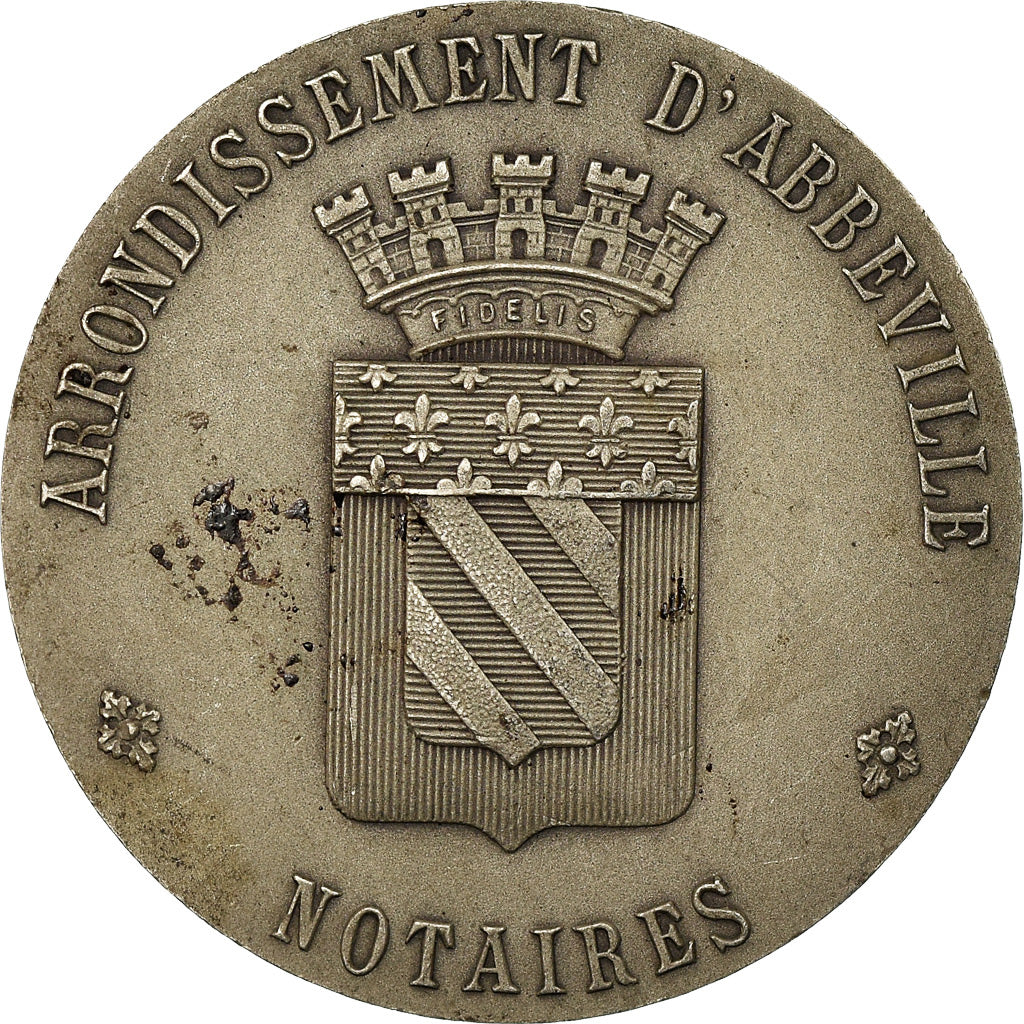Francja, Token, Notaires de l'Arrondissement d'Abbeville, 1910, Faure