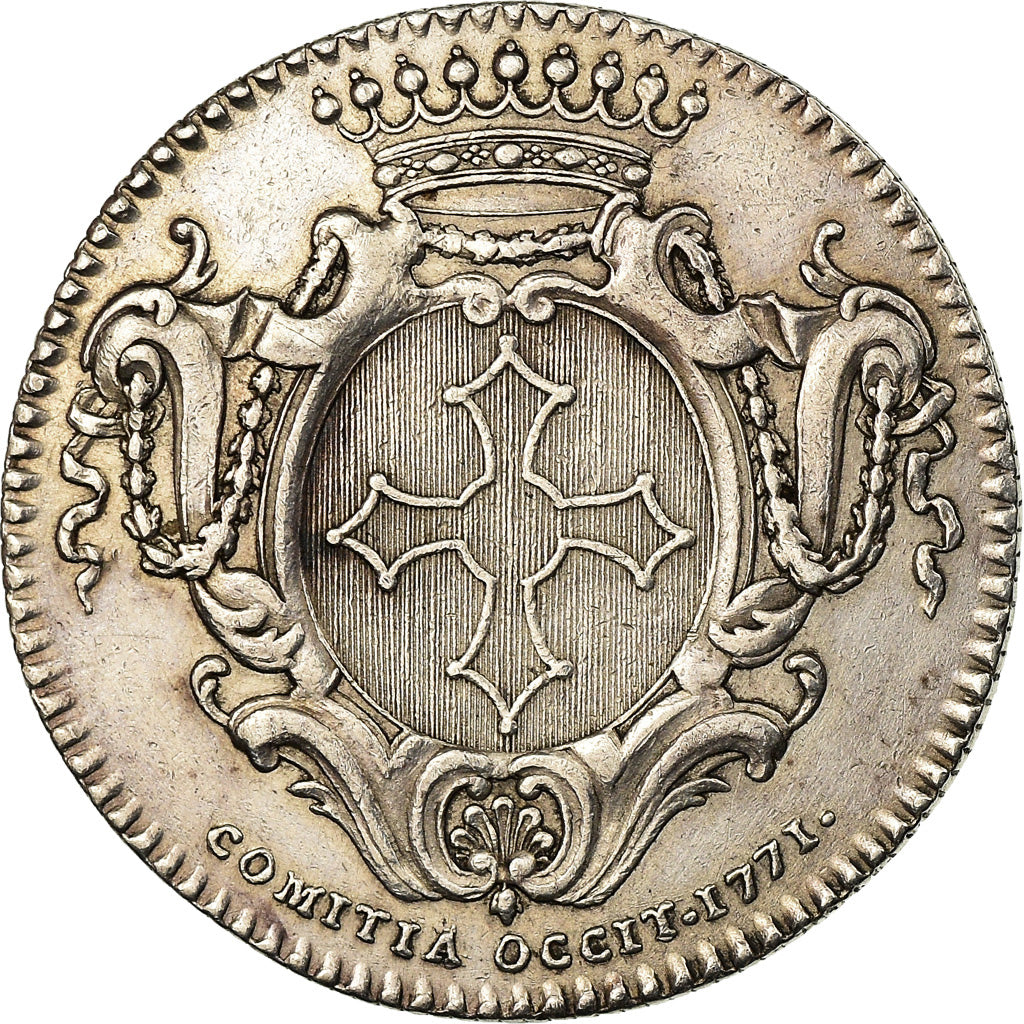 France, Token, Louis XV, Etats de Languedoc, 1771, AU(55-58), Silver