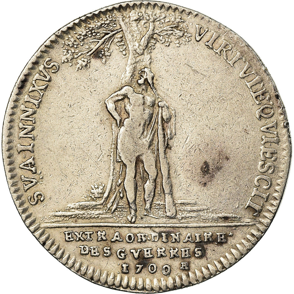 Francia, Token, Louis XIV, Extraordinaire des Guerres, 1700, BB, Argento
