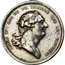 France, Jeton, Mort de Louis XVI, Immolé par les Factieux, History, 1793, TTB