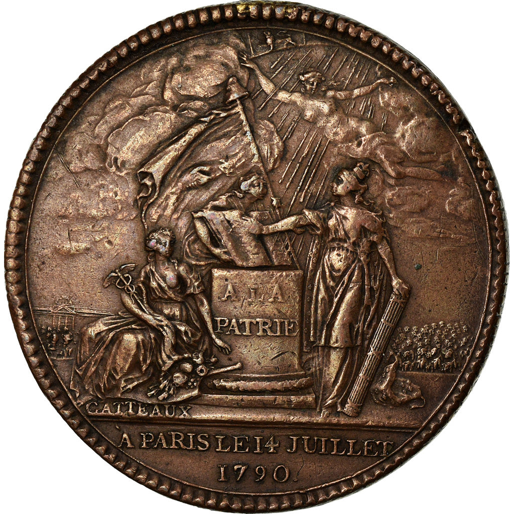 France, Medal, Constitution, Confédération des François, Paris, 1790