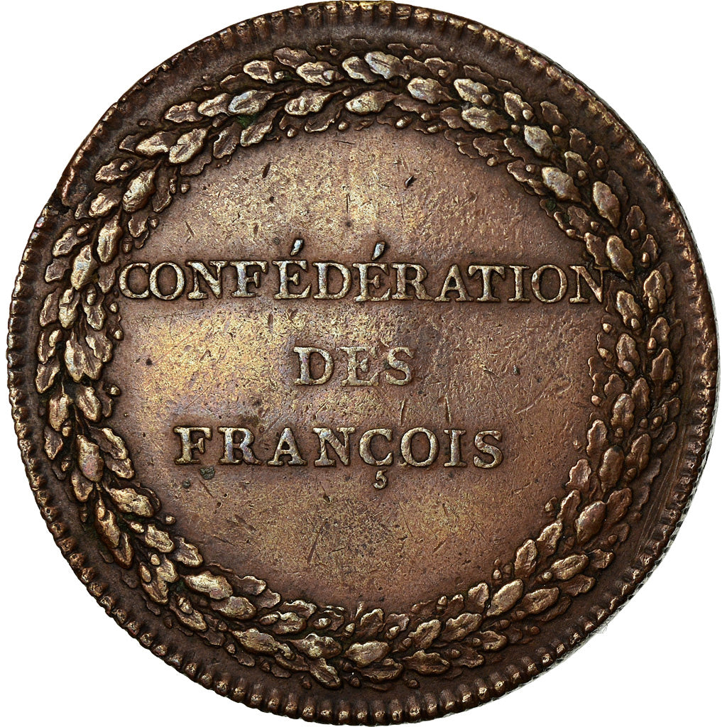 France, Medal, Constitution, Confédération des François, Paris, 1790