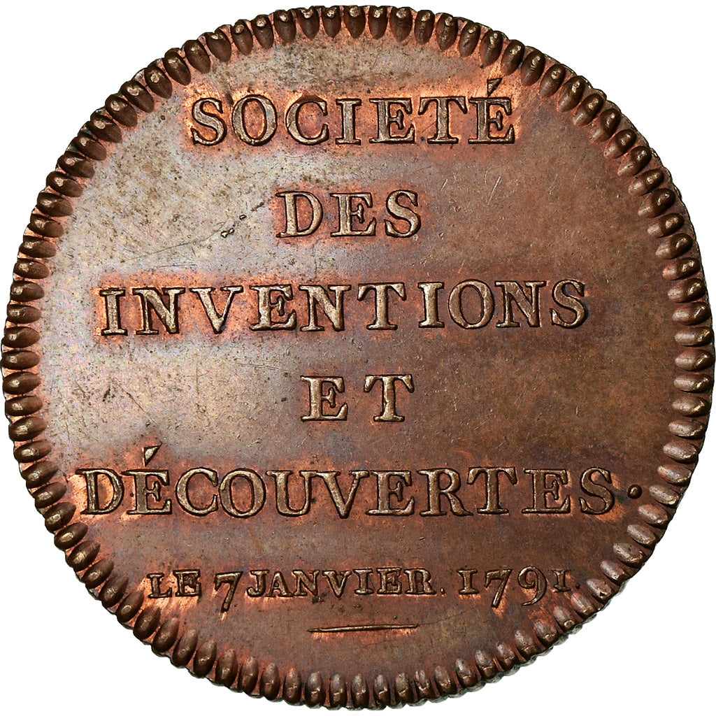 Francia, medaglia, Société des Inventions et Découvertes, History, 1791