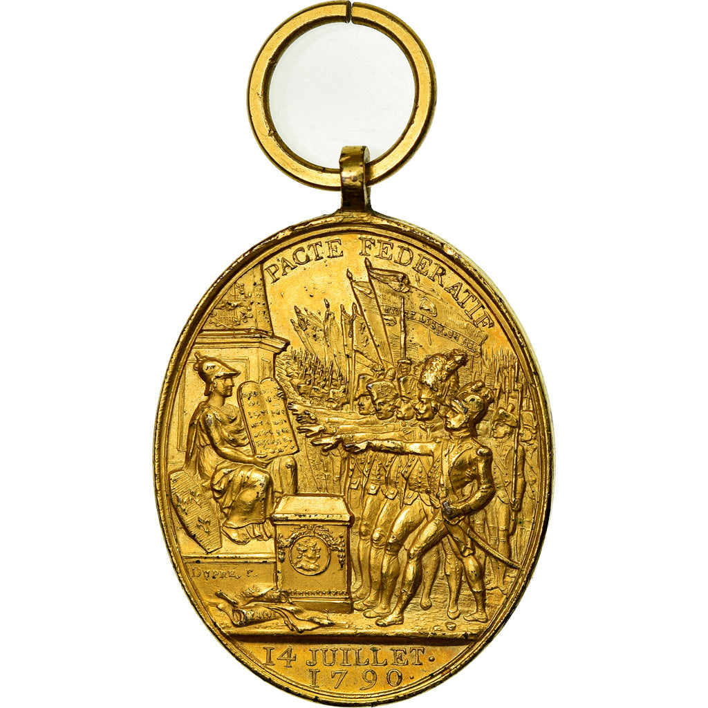 France, Medal, Constitution, Pacte Fédératif, History, 1790, Dupré