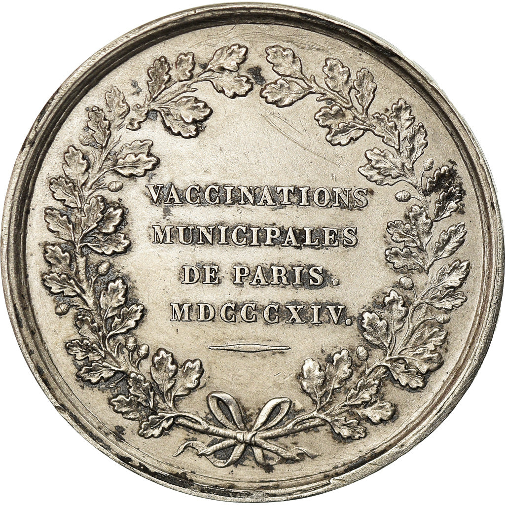 France, Medal, Médecine, Vaccinations Municipales de Paris, 1814, Depaulis