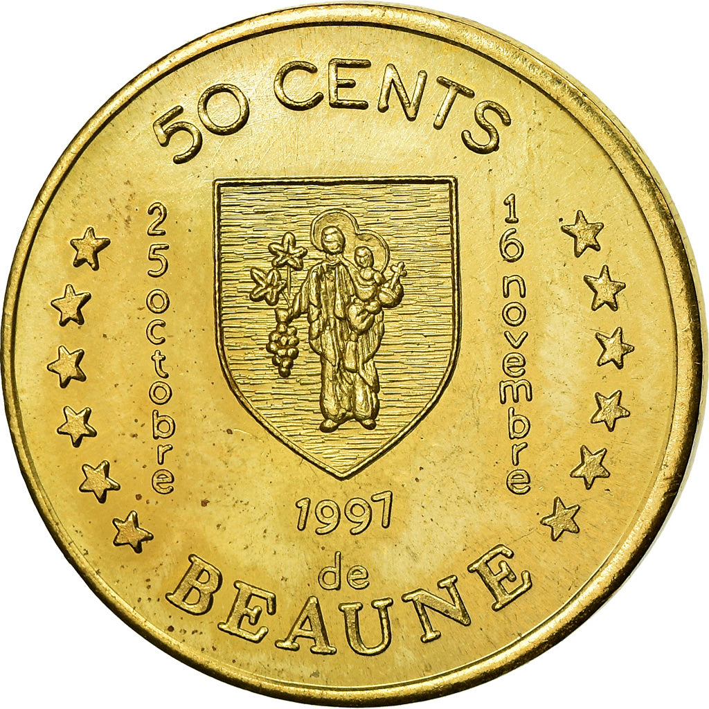 France, Token, 50 Centimes, Ville de Beaune, 1997, Cardot, MS(65-70)