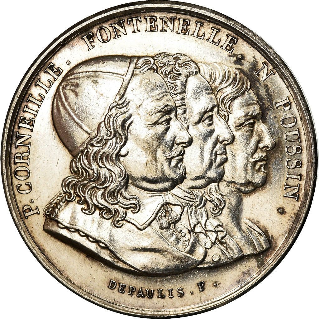 Frankrijk, Medaille, Académie des Sciences, Rouen, Corneille, Depaulis, PR