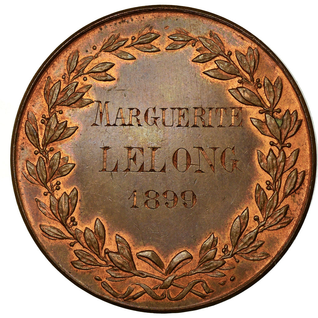 France, Token, Commerce et Industrie, Rouen, 1899, Noël, MS(63), Bronze