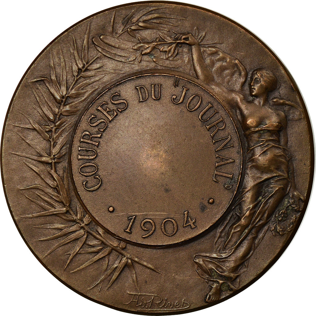 France, Medal, Cyclisme, Courses du Journal, 1904, Bessou, MS(63), Bronze
