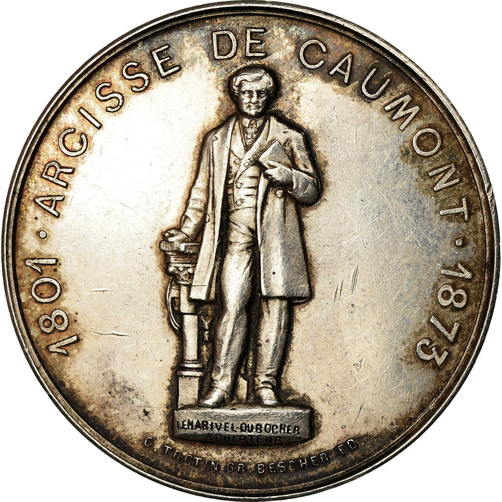 Francja, Token, Société Française d'Archéologie, Arcisse de Caumont, 1873