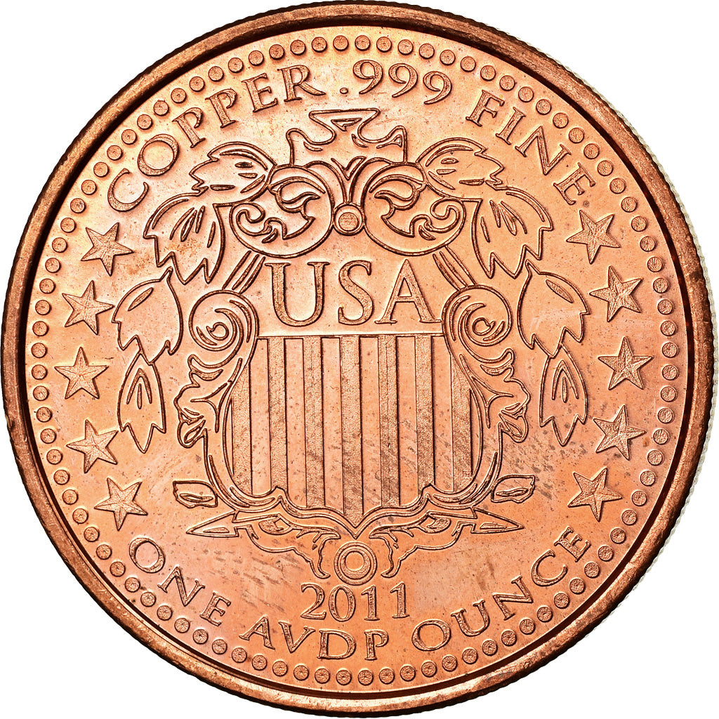 United States of America, Token, One Ounce Cooper, Liberty, 2011, MS(63), Copper