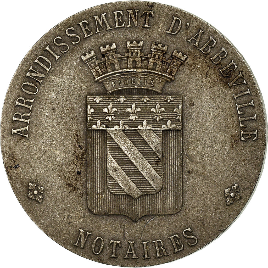 Francia, Token, Notaires de l'Arrondissement d'Abbeville, 1910, Faure, BC+