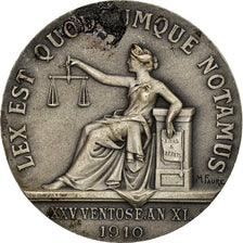 France, Token, Notaires de l'Arrondissement d'Abbeville, 1910, Faure, EF(40-45)