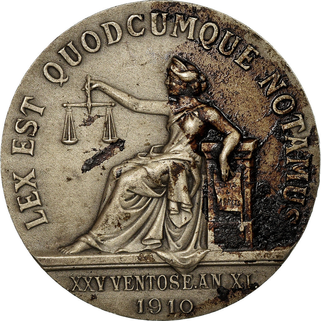 Francia, Token, Notaires de l'Arrondissement d'Abbeville, 1910, Faure, BC+