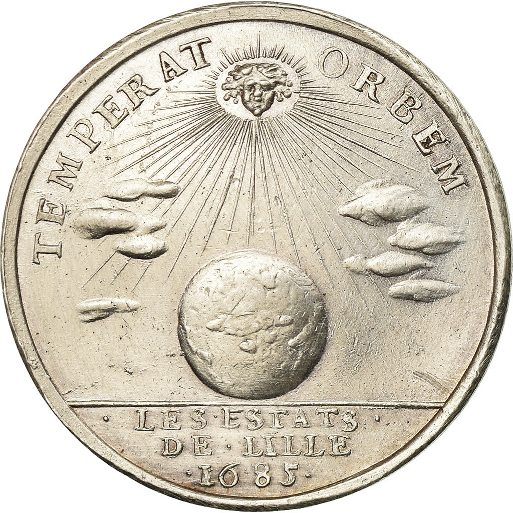 França, Token, Luís XIV, États de Lille, 1685, AU(55-58), Prata