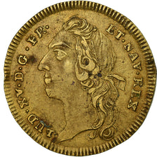 France, Token, Statue de Louis XV à Bordeaux, 1743, AU(55-58), Brass