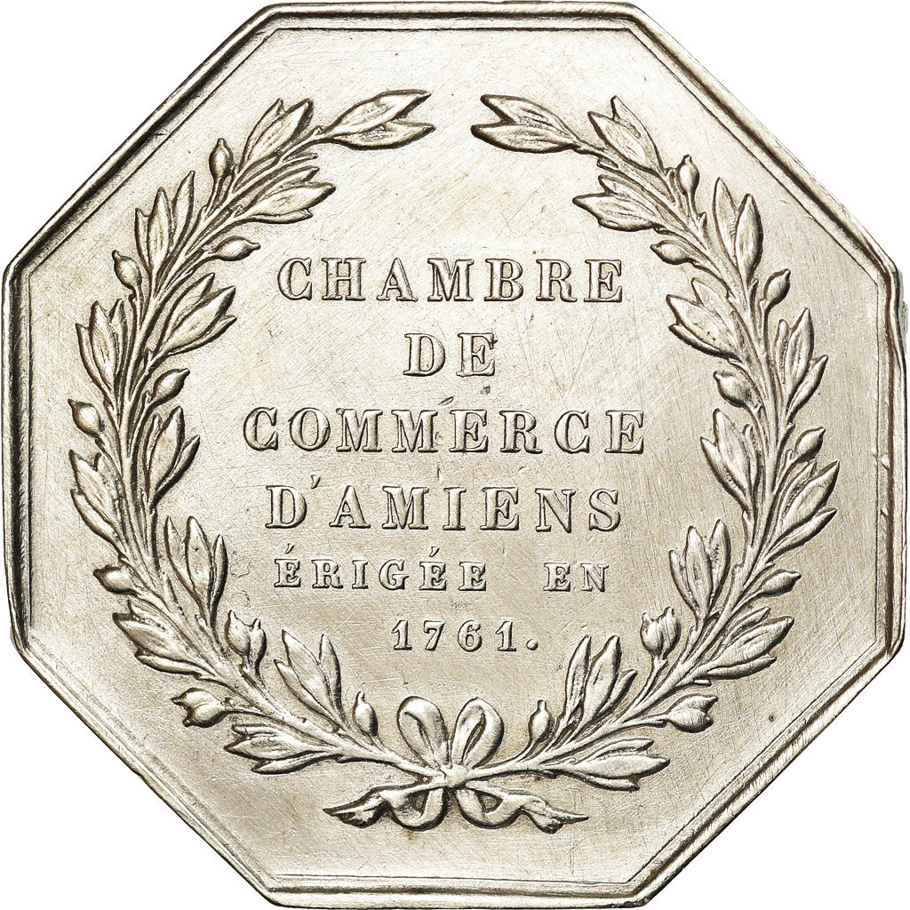 France, Token, Chambre de Commerce d'Amiens, 1761, Depaulis, Restrike, MS(63)