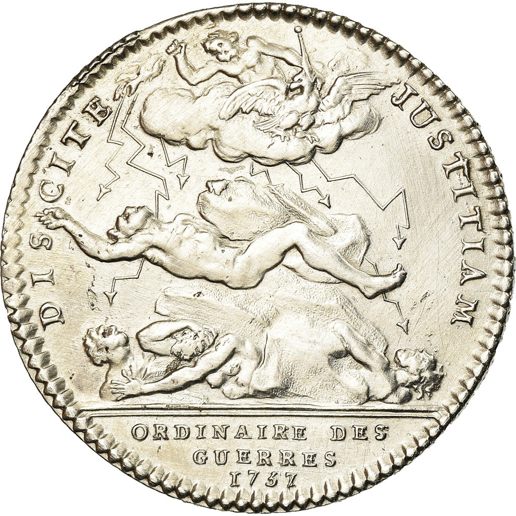 France, Jeton, Louis XV, Ordinaire des Guerres, 1757, TTB, Argent, Feuardent:605