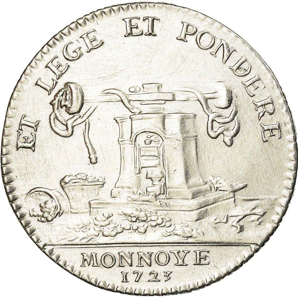 France, Jeton, Louis XV, Monnaie de Paris, History, 1723, R.Filius, TTB+