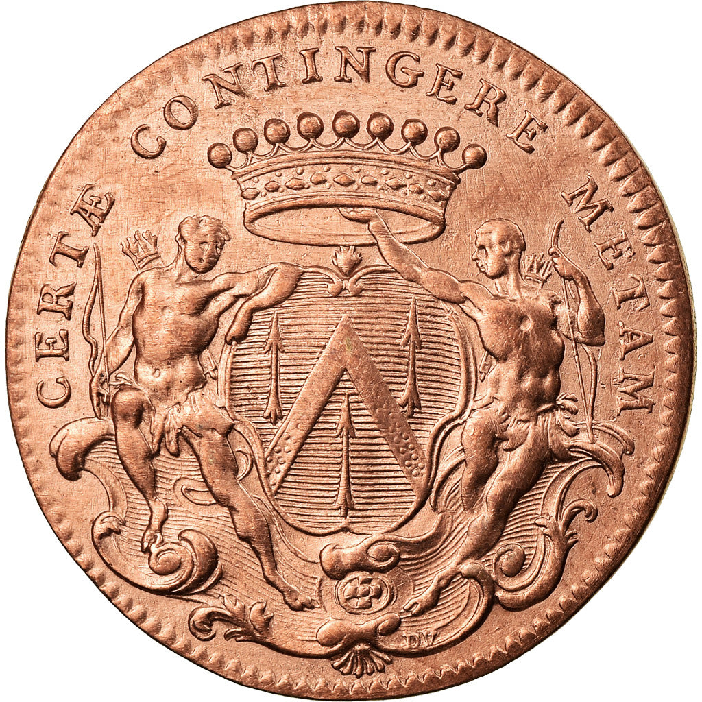 Francia, Token, Maires de Dijon, Jean-Pierre Burteur, 1748, SPL, Rame