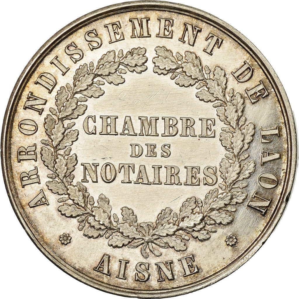 France, Token, Notary, Notaires de Laon, AU(55-58), Silver