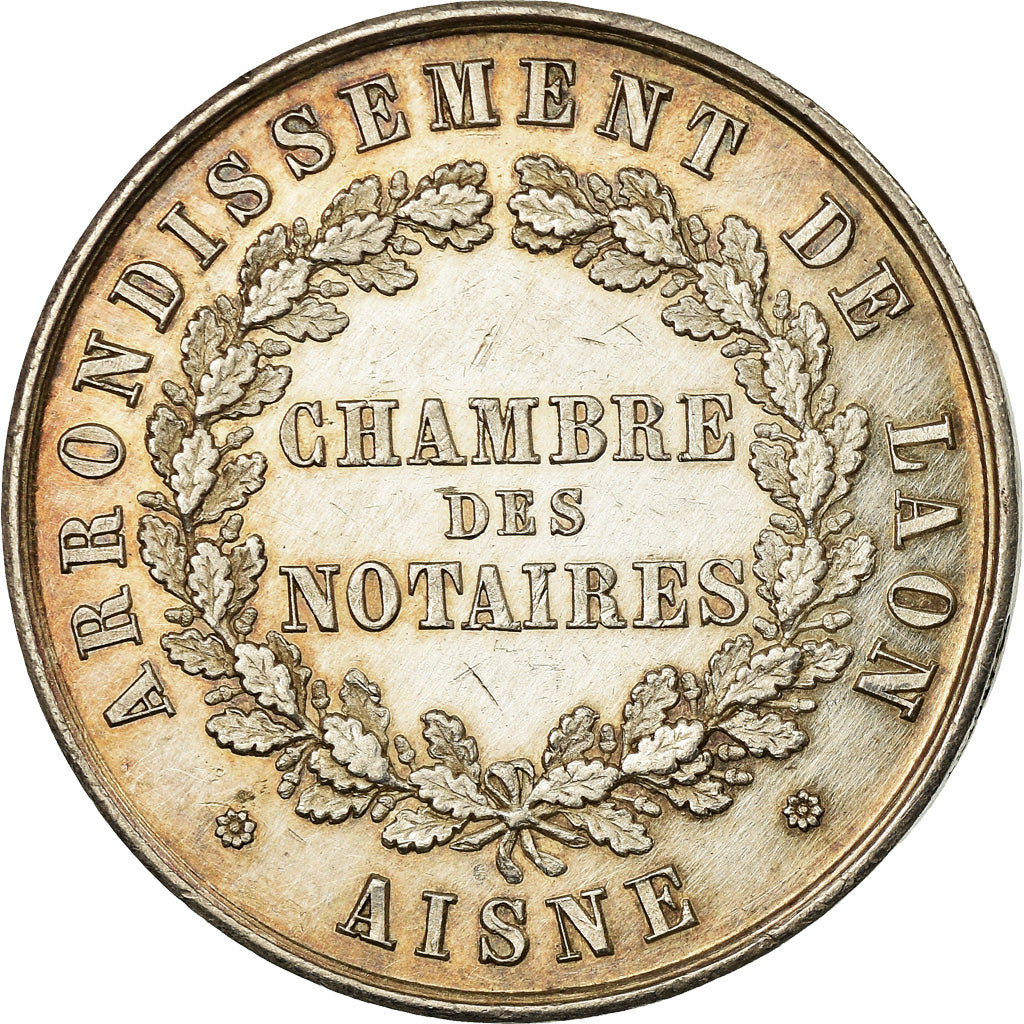 France, Token, Notary, Notaires de Laon, AU(55-58), Silver