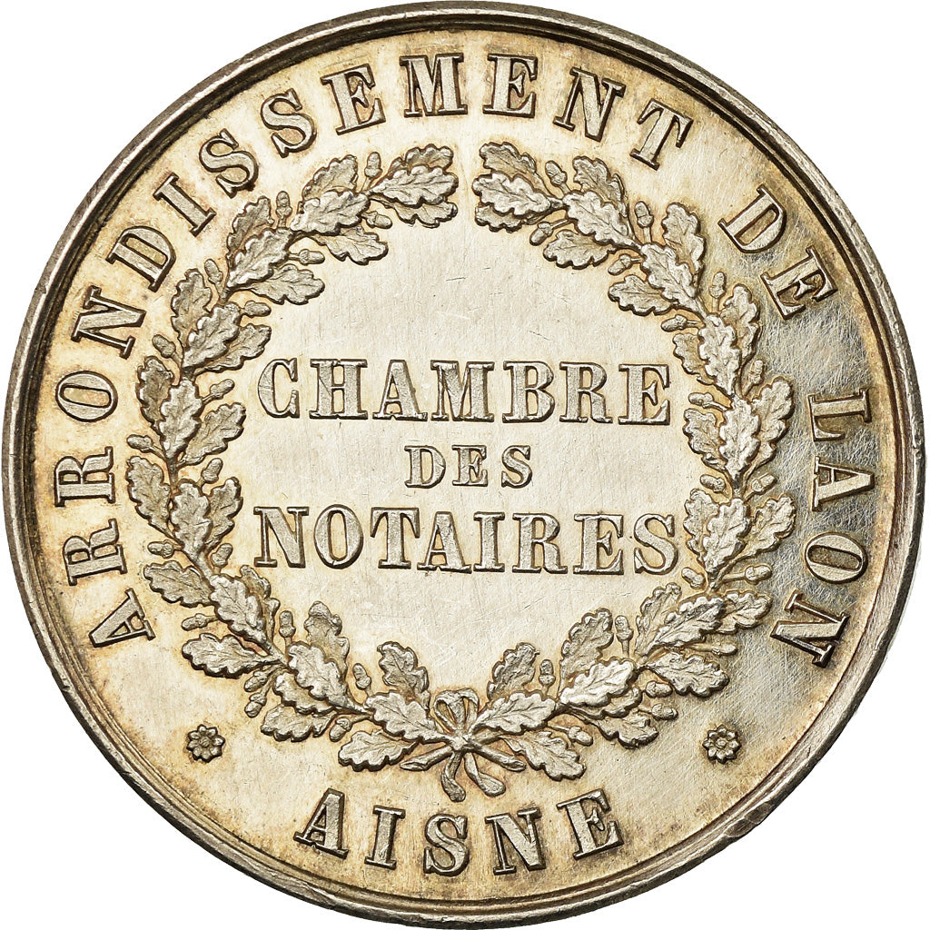 France, Token, Notary, Notaires de Laon, AU(55-58), Silver