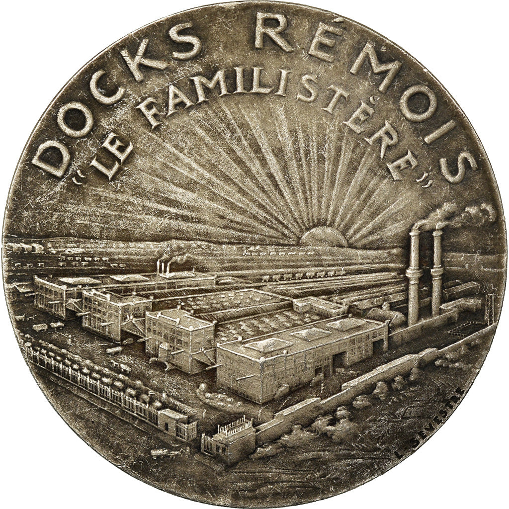 Francia, medaglia, La Familistère des Docks Rémois, Business & industry, 1913