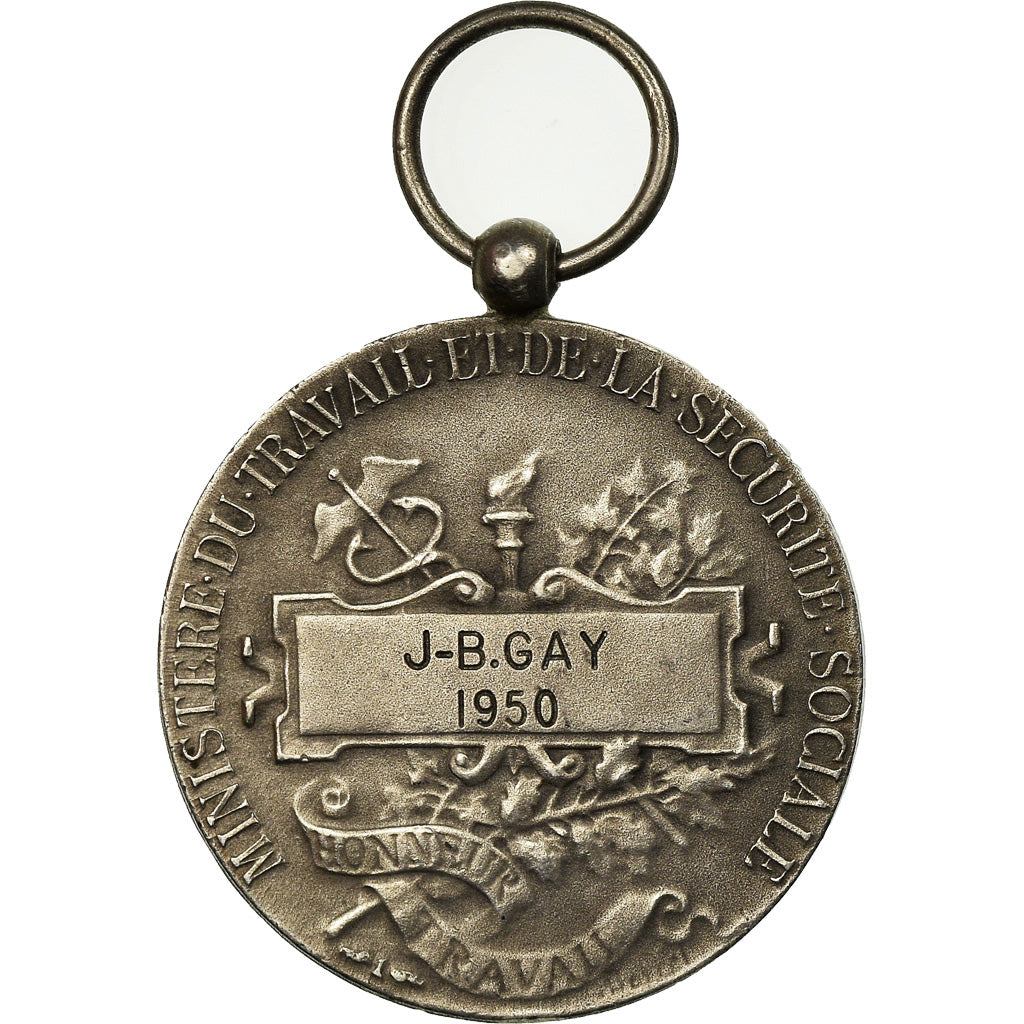 France, Médaille d'honneur du travail, Medal, 1950, Very Good Quality