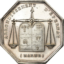 Francia, Token, Notaires de l'Arrondissement d'Epernay, Marne, SPL-, Argento
