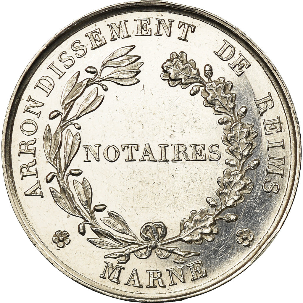 Francia, Token, Notaires de l'Arrondissement de Reims, 1824, Tiolier, MBC+