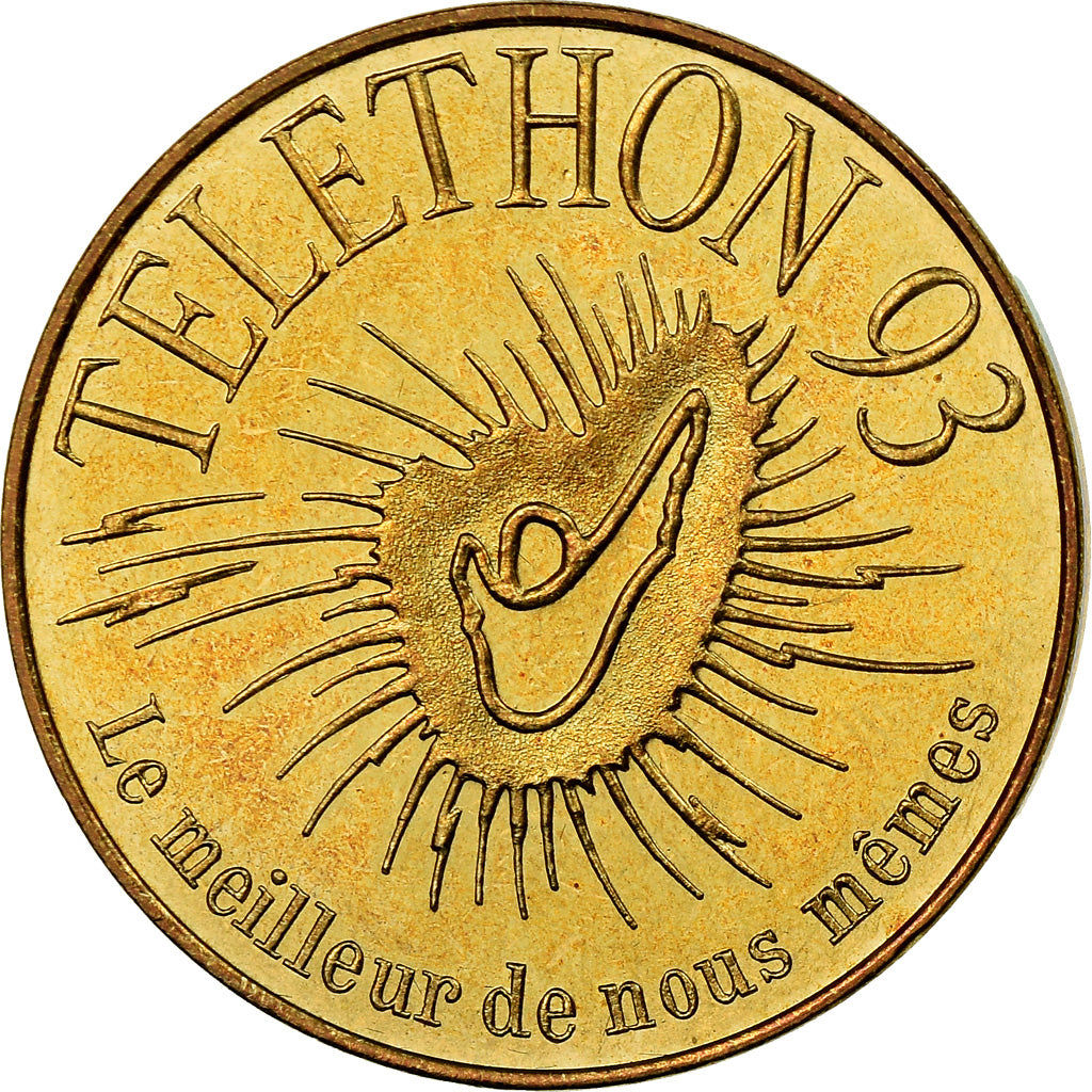 Frankrijk, Token, Téléthon, 1993, UNC-, Nickel-Aluminum-Bronze