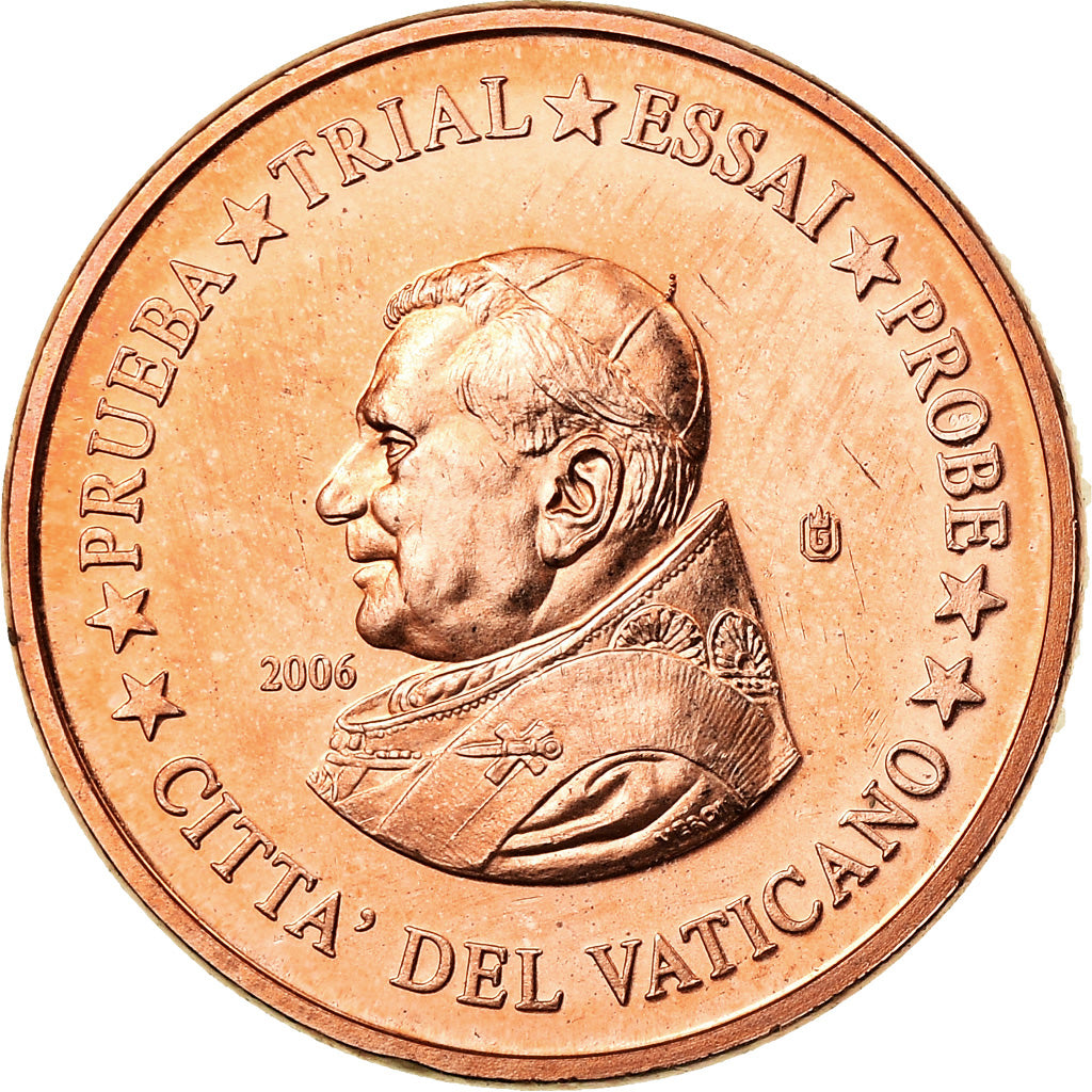 Vatican, Medal, 1 C, Essai-Trial Benoit XVI, 2006, MS(65-70), Copper