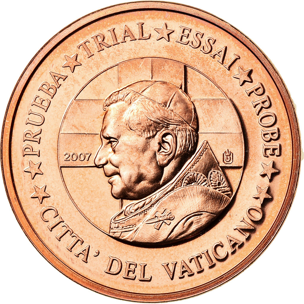 Vaticano, medaglia, 2 C, Essai-Trial Benoit XVI, 2007, FDC, Rame