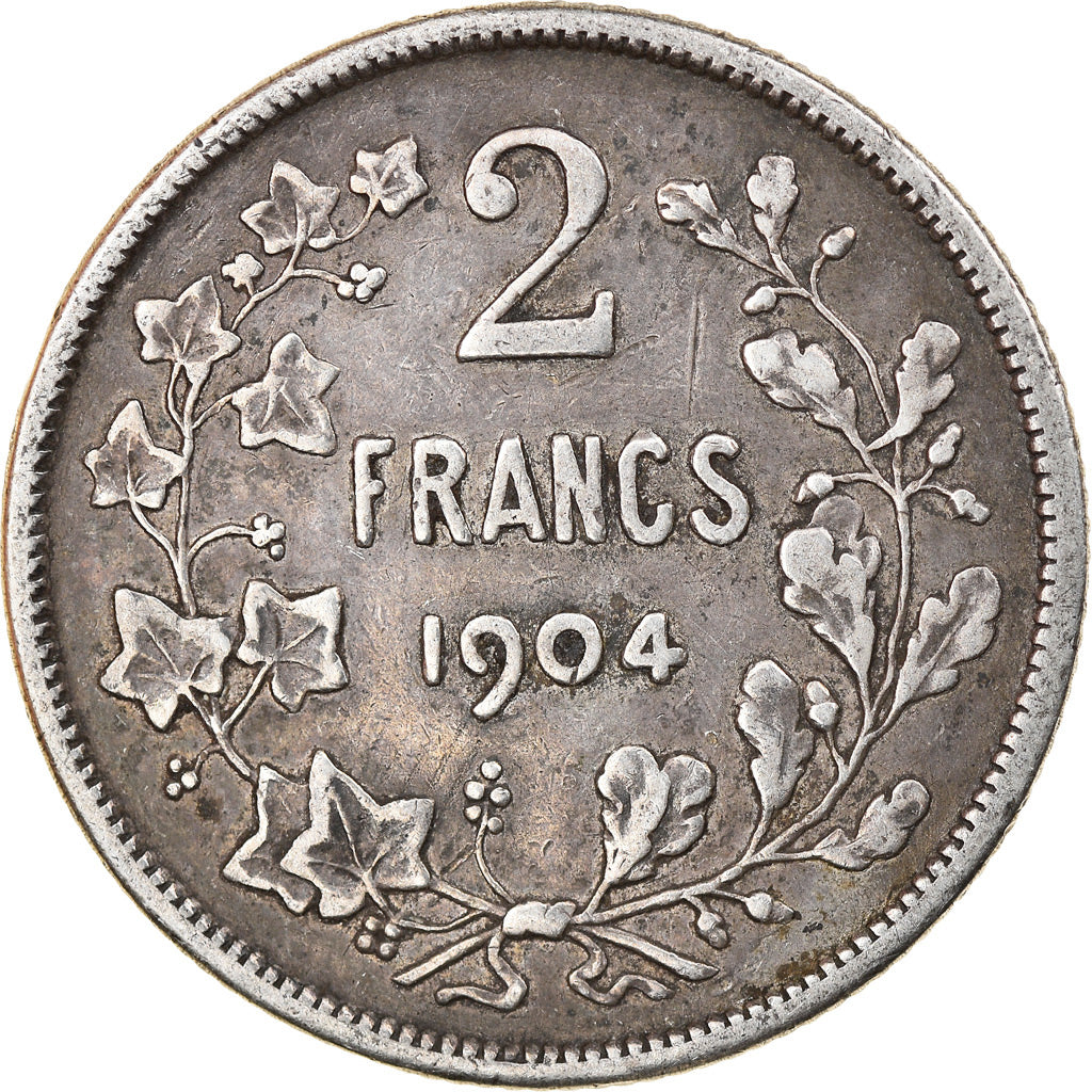Coin, Belgium, 2 Francs, 2 Frank, 1904, EF(40-45), Silver, KM:58.1