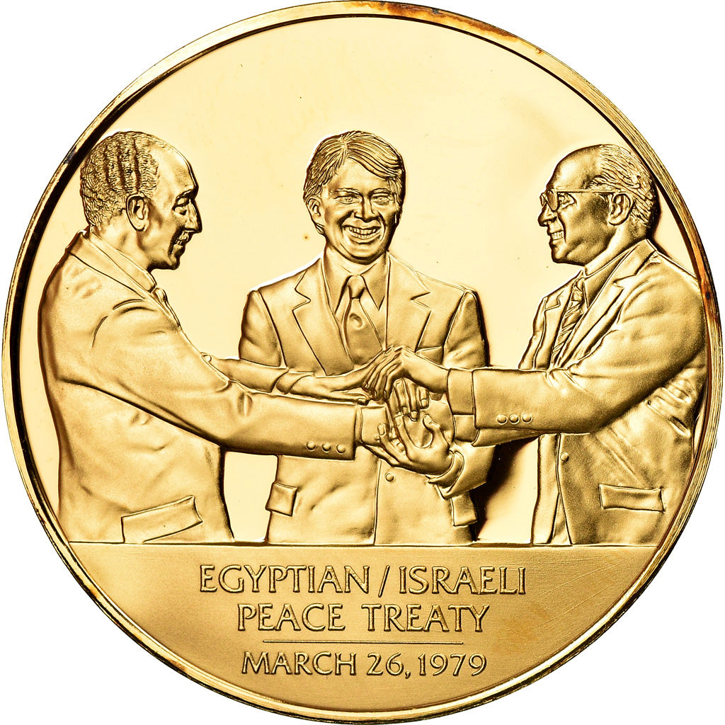 Estados Unidos de América, medalla, Traité de Paix Israelo-Egyptien, Politics